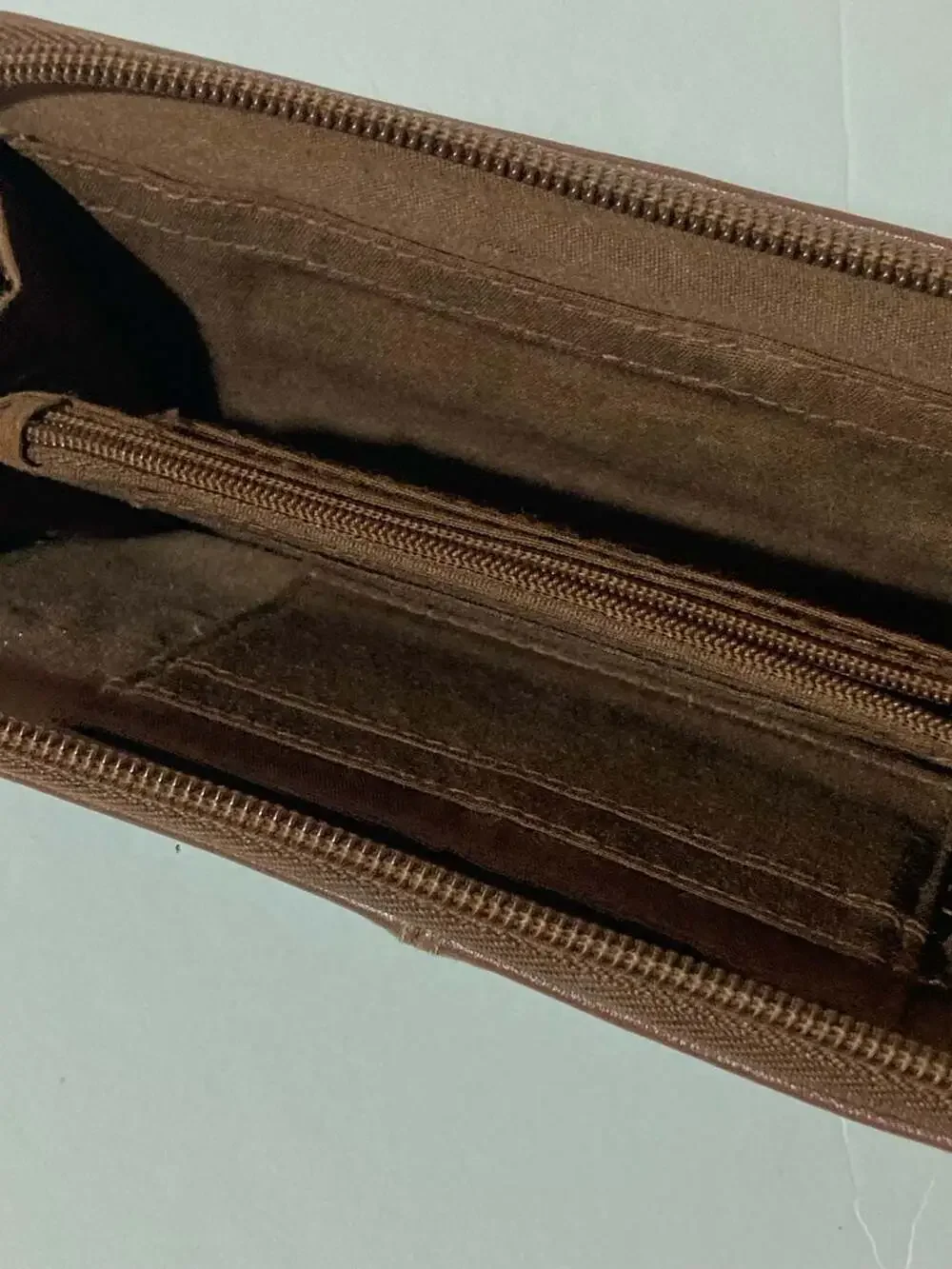 Rosetti Brown Faux Leather Zip-Around Organizer Wallet Clutch